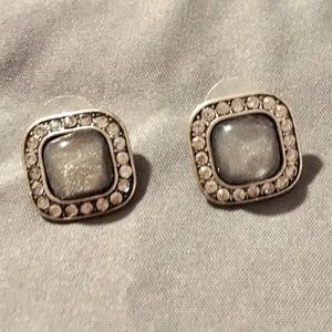 H&M Grey And Crystal Earrings